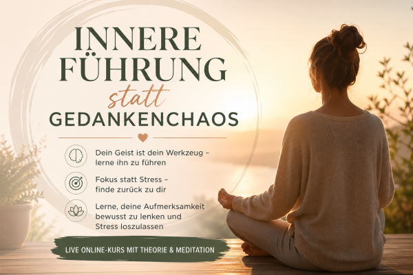 Mediationskurs – Innere Führung statt Gedankenchaos online live 7.Mai 2026 um 19:00 Uhr