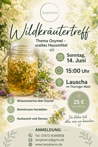 Wildkräuteroxymel in Lauscha am 14. Juni 2026 um 15:00 Uhr